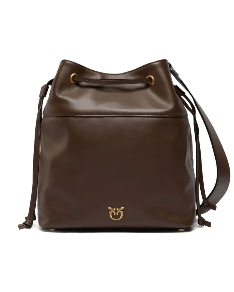 Pinko Beuteltasche mit Kordelzug - Braun Braun