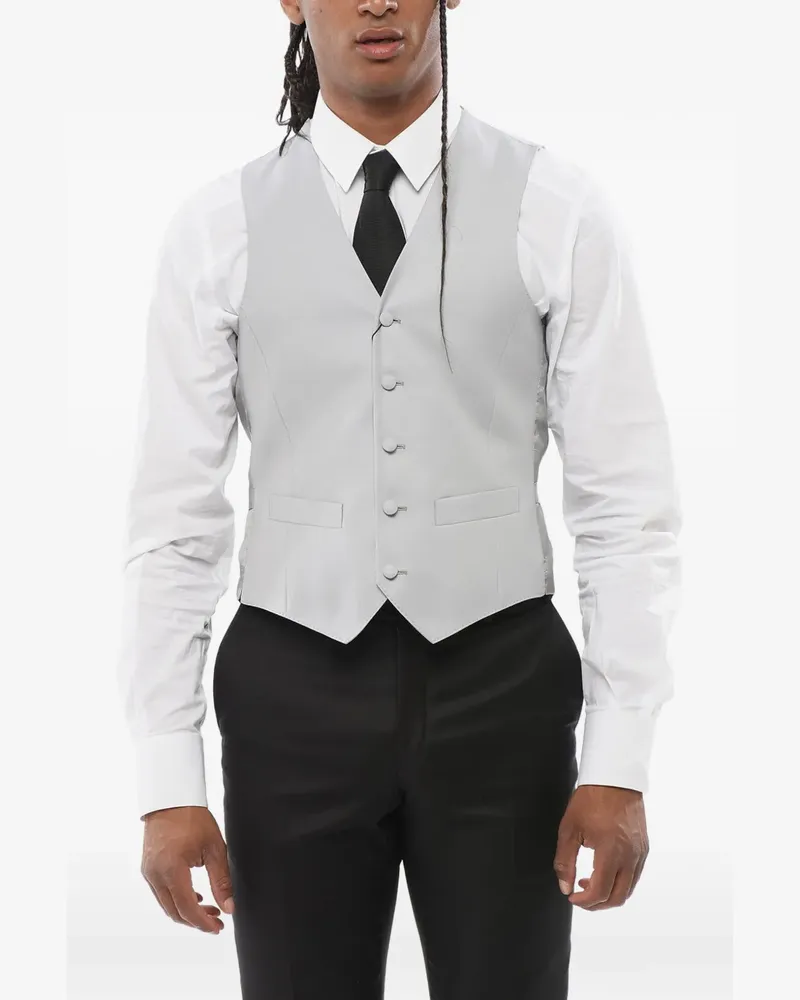Corneliani button-up wool waistcoat - Grau Grau