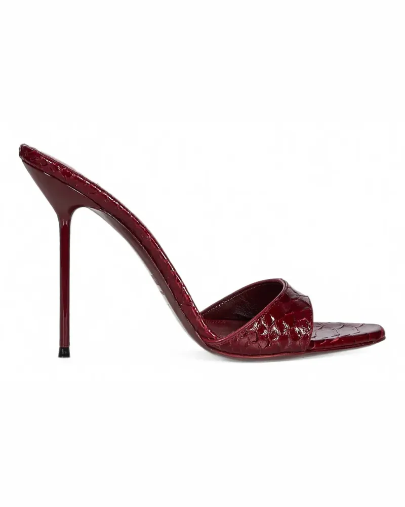 Paris Texas Lidia Sandalen aus Leder mit Schlangenleder-Effekt - Rot Rot
