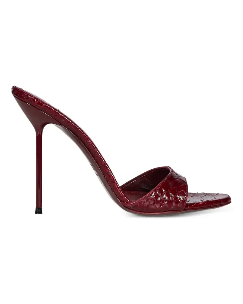 Paris Texas Lidia Sandalen aus Leder mit Schlangenleder-Effekt - Rot Rot
