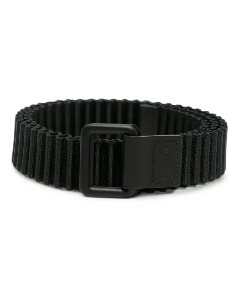 Issey Miyake pleated buckle belt - Schwarz Schwarz