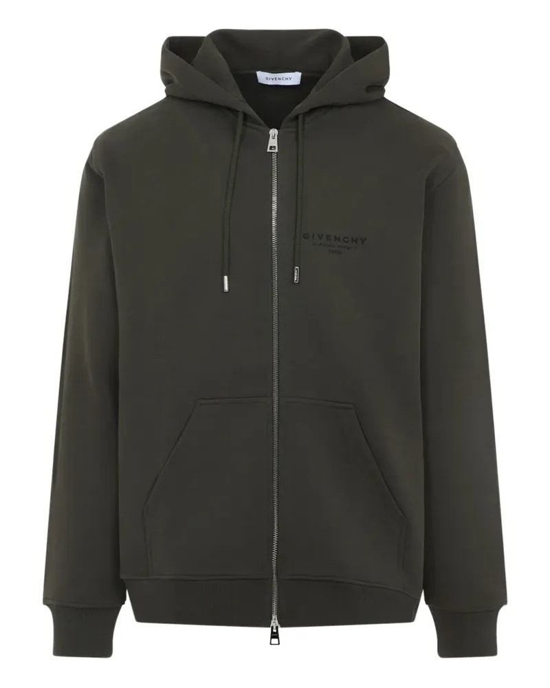 Givenchy Kapuzenjacke mit Logo-Stickerei - Grün Grün