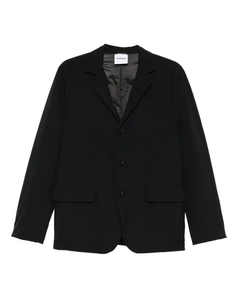 ASPESI notched black jacket - Schwarz Schwarz