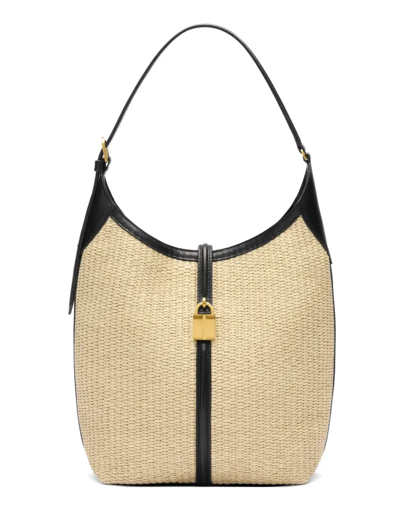 DeMELLIER Siena Tote Bag aus Raffiabast - Nude Nude