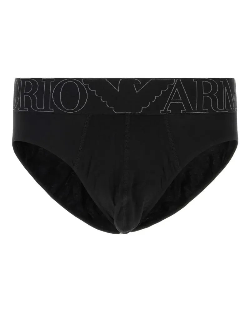 Emporio Armani logo briefs - Schwarz Schwarz
