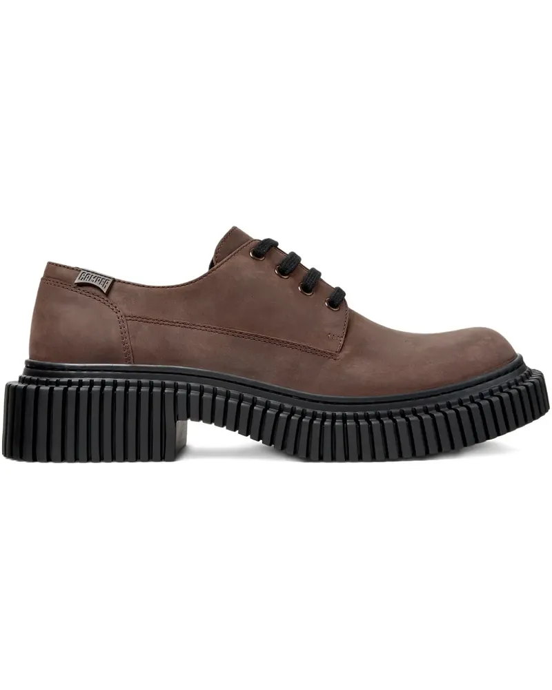 Camper Schnürschuhe mit runder Kappe - Schwarz Schwarz