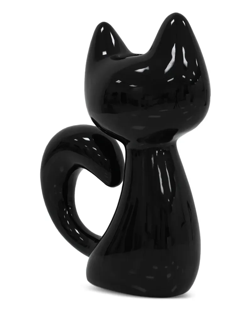 Qeeboo Figur in Katzenform - Schwarz Schwarz