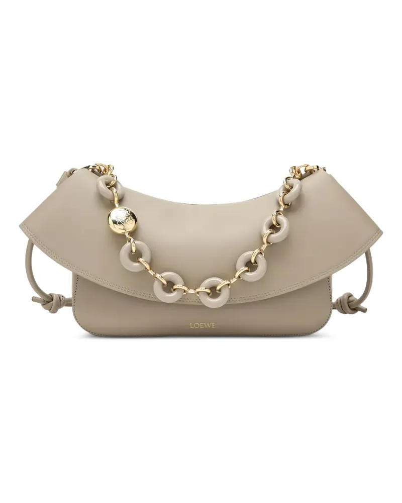 Loewe Mittelgroße Ola Schultertasche mit Klappe - Nude Nude