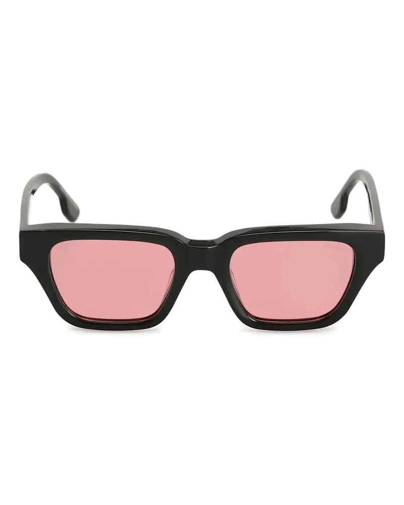 Komono Brooklyn Sonnenbrille mit eckigem Gestell - Schwarz Schwarz