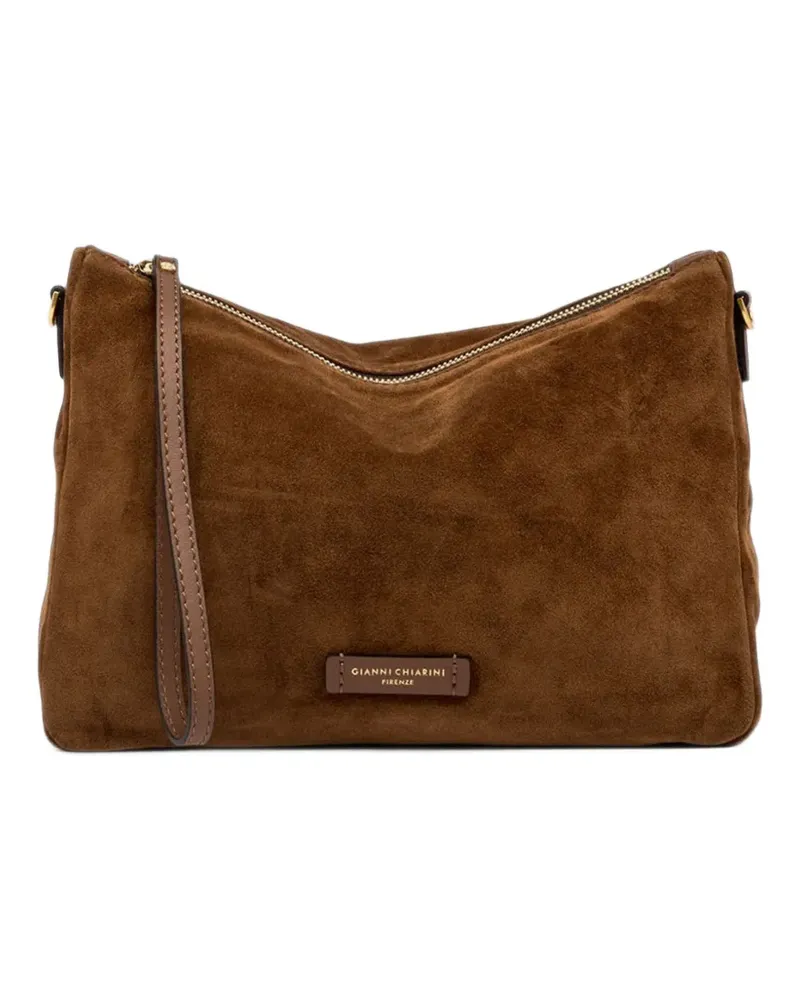 Gianni Chiarini medium Nora suede clutch bag - Braun Braun