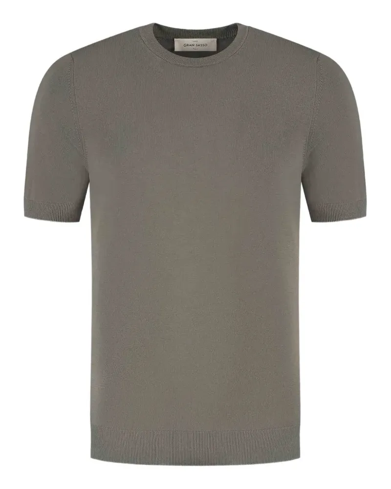 Gran Sasso Geripptes T-Shirt - Braun Braun