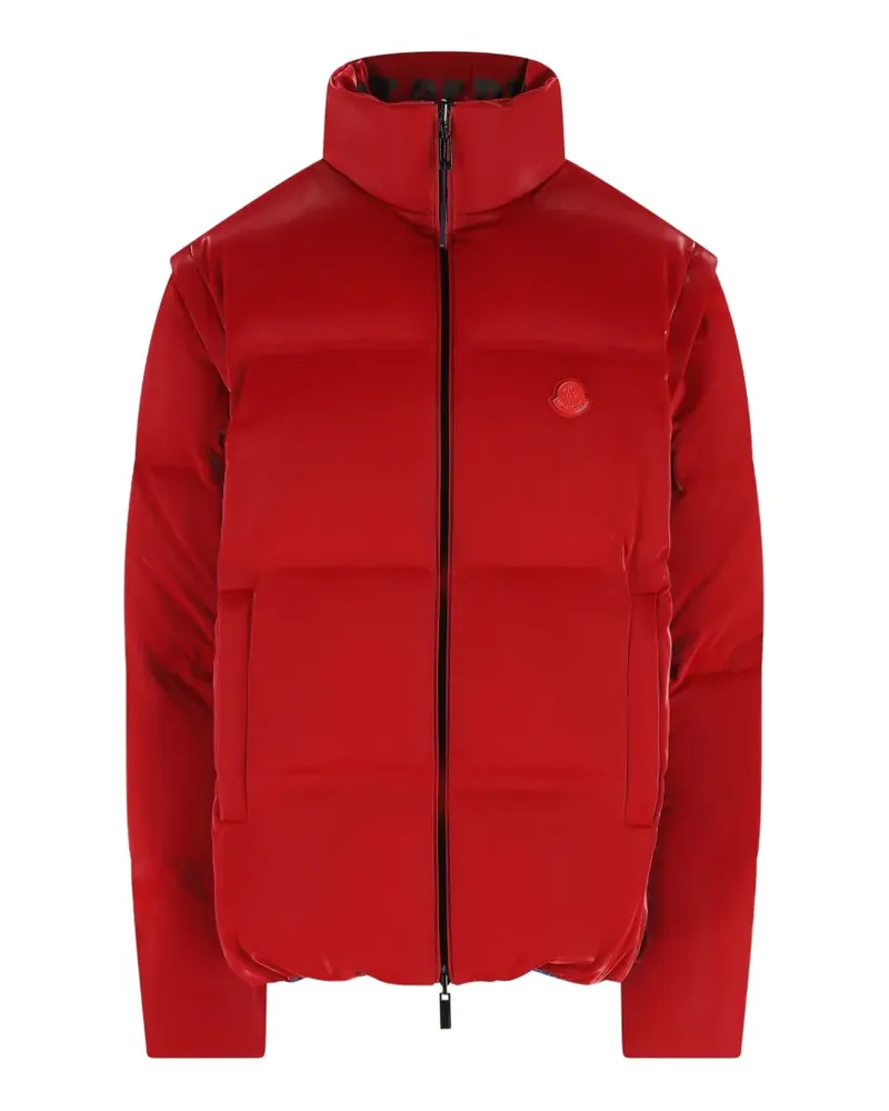 Moncler x Asap Rocky logo-patch puffer jacket - Rot Rot