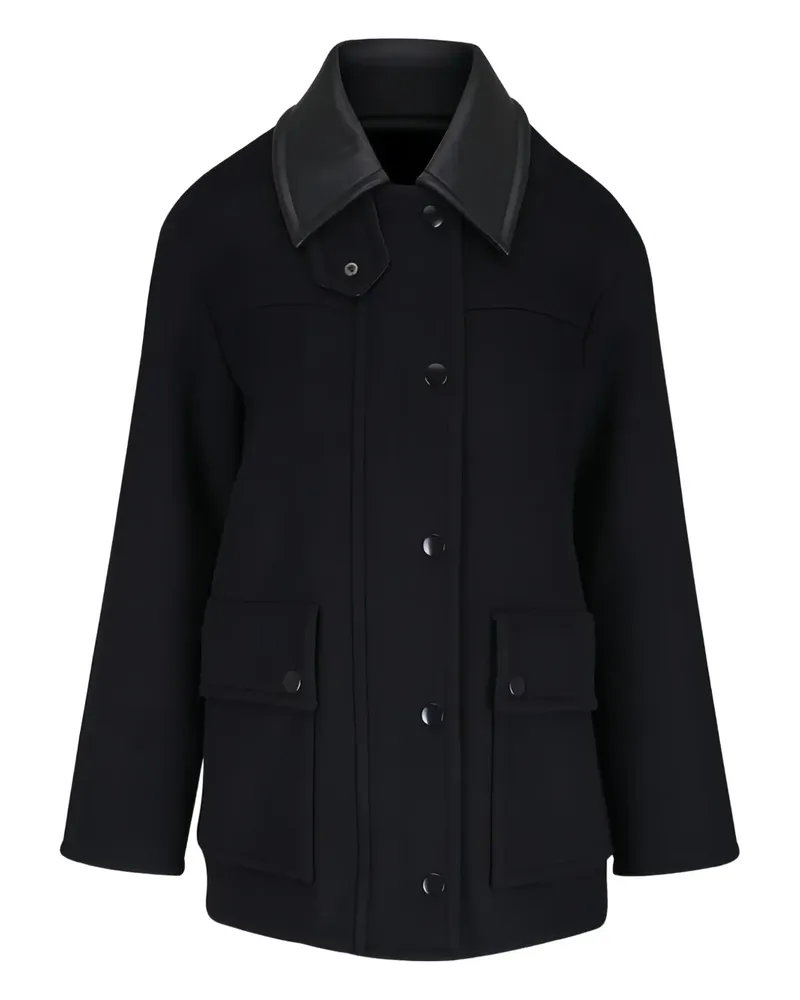 Akris Mantel mit Taschen - Schwarz Schwarz