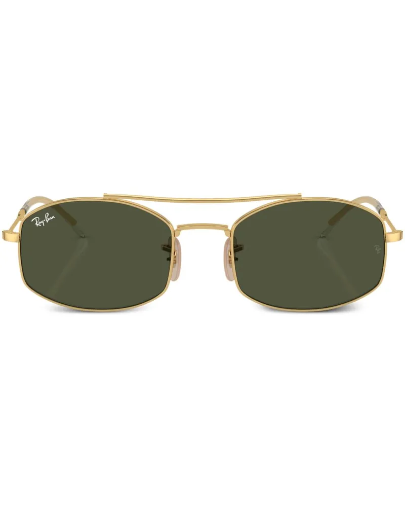 Ray Ban Sonnenbrille mit eckigem Gestell - Gold Gold