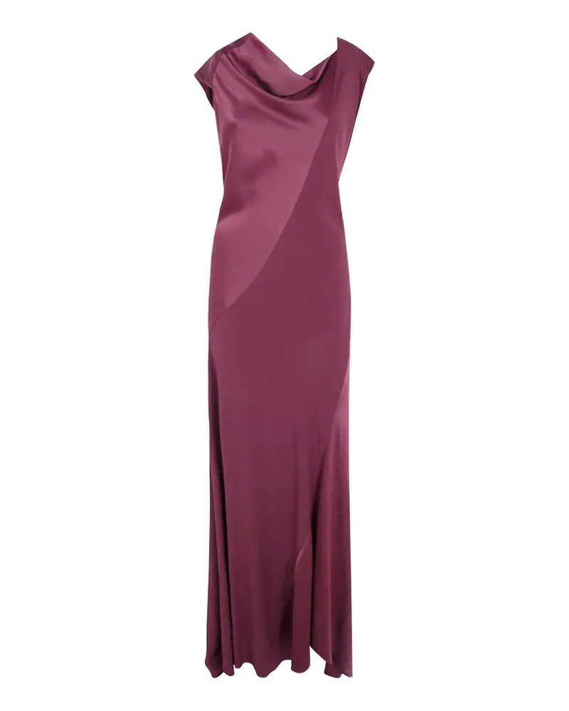 Alberta Ferretti cowl-neck panelled maxi dress - Violett Violett