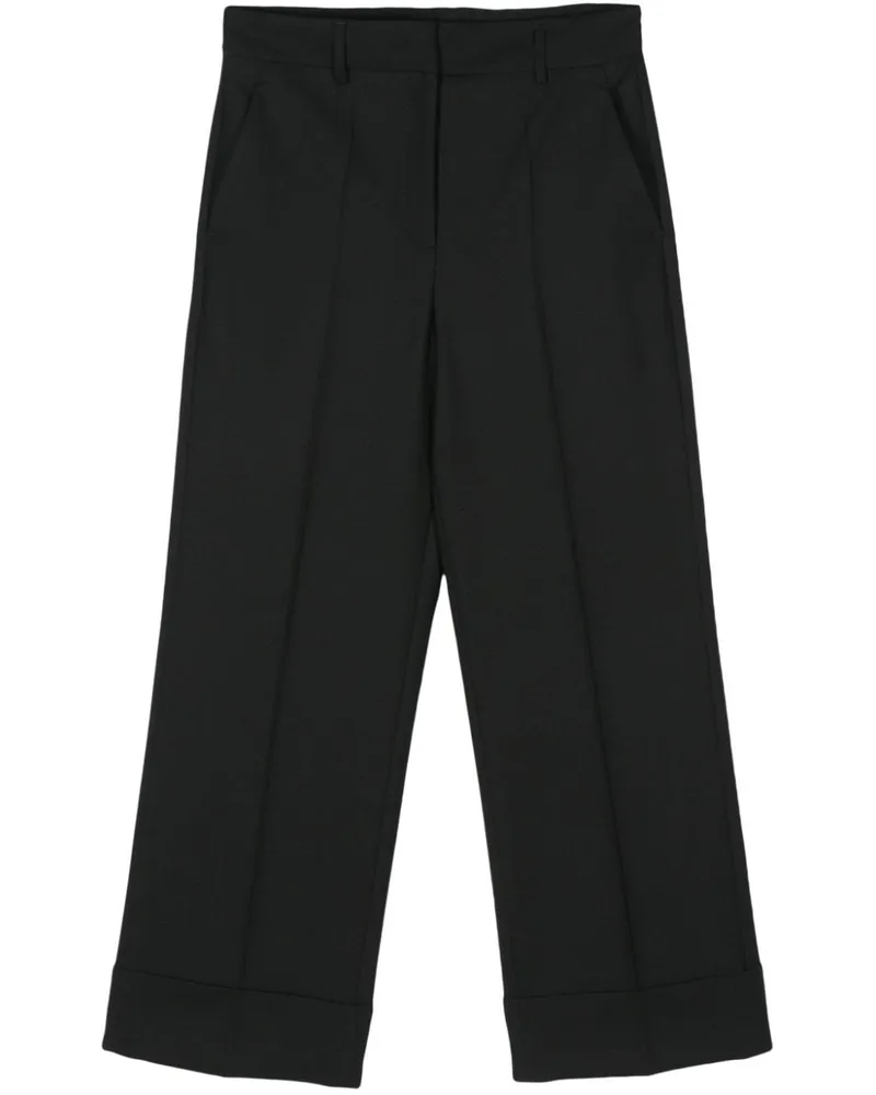 Incotex Hose mit weitem Bein - Schwarz Schwarz
