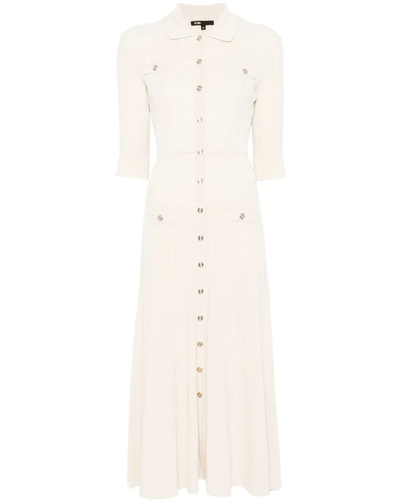 Maje Kleid mit Pailletten - Nude Nude