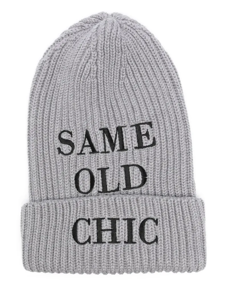 Moschino Beanie mit Logo-Patch - Grau Grau