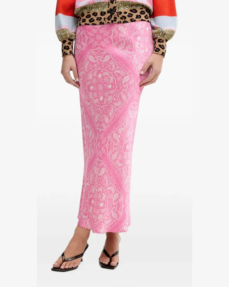 Never Fully Dressed paisley-print midi skirt - Rosa Rosa