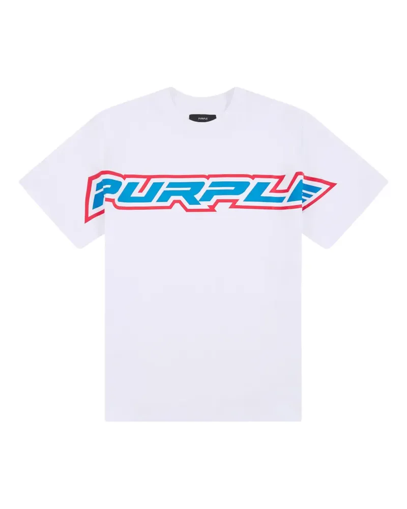 PURPLE BRAND Turbo logo-print T-shirt - Weiß Weiß
