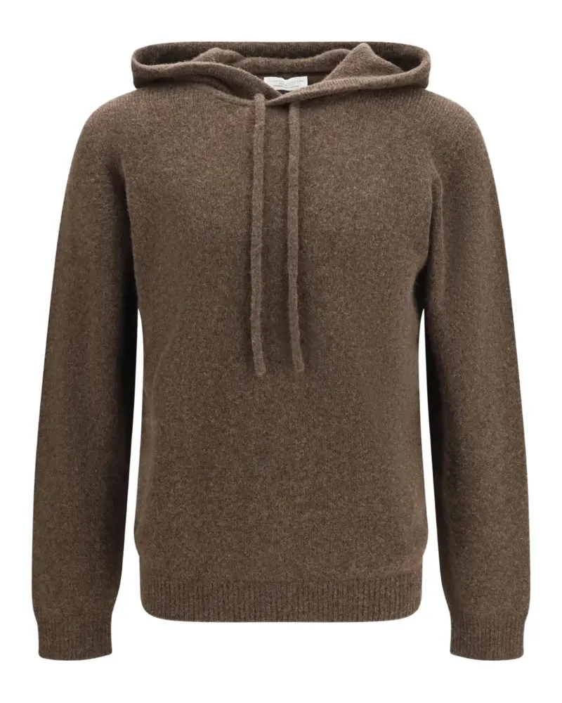 Roberto Collina Hoodie mit Kordelzug - Braun Braun
