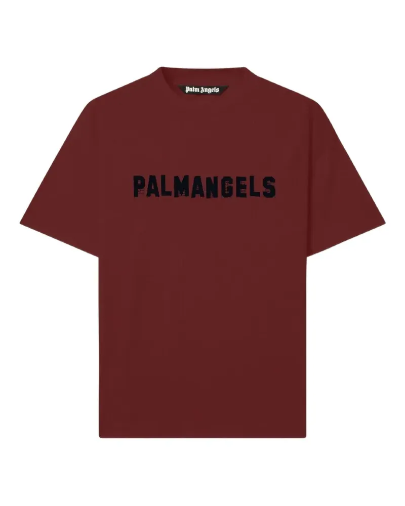 Palm Angels T-Shirt mit Logo-Print - Rot Rot