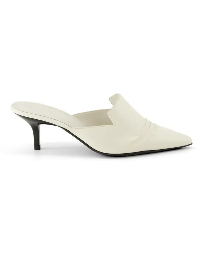 IRO pleated point-toe mules - Weiß Weiß