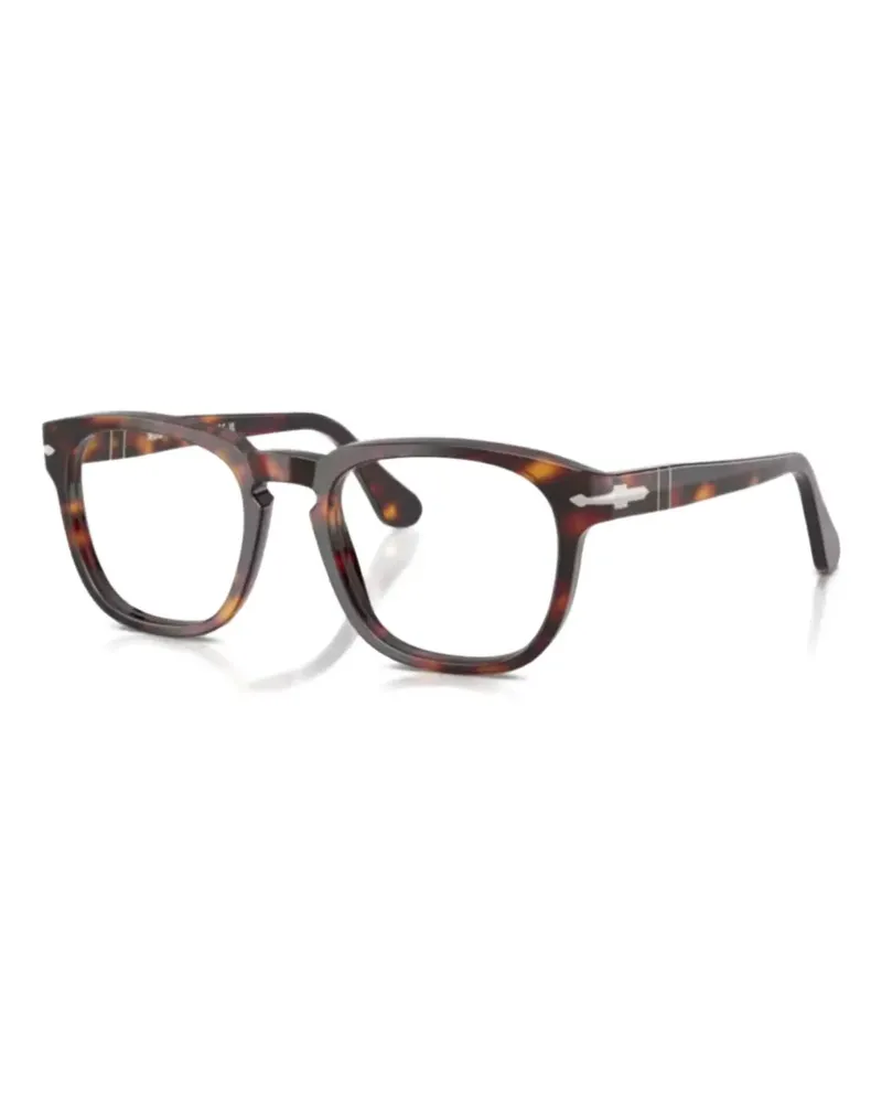 Persol Brille mit eckigem Gestell - Braun Braun