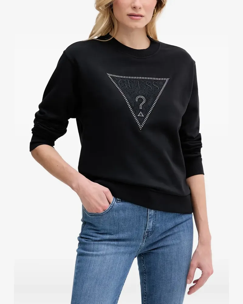 Guess crystal-embellished sweatshirt - Schwarz Schwarz