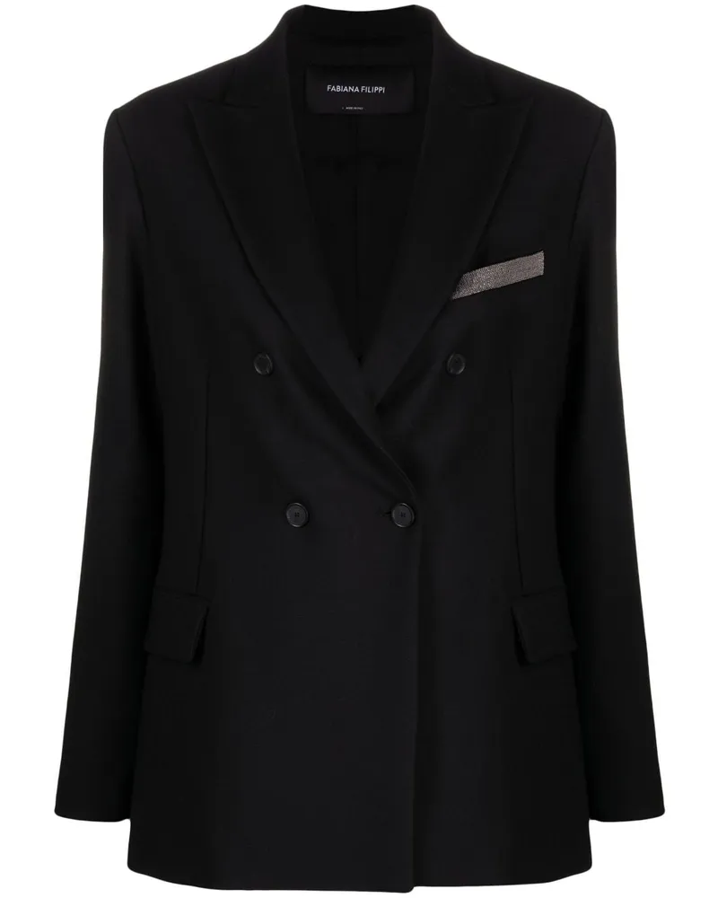 Fabiana Filippi Doppelreihiger Blazer - Schwarz Schwarz
