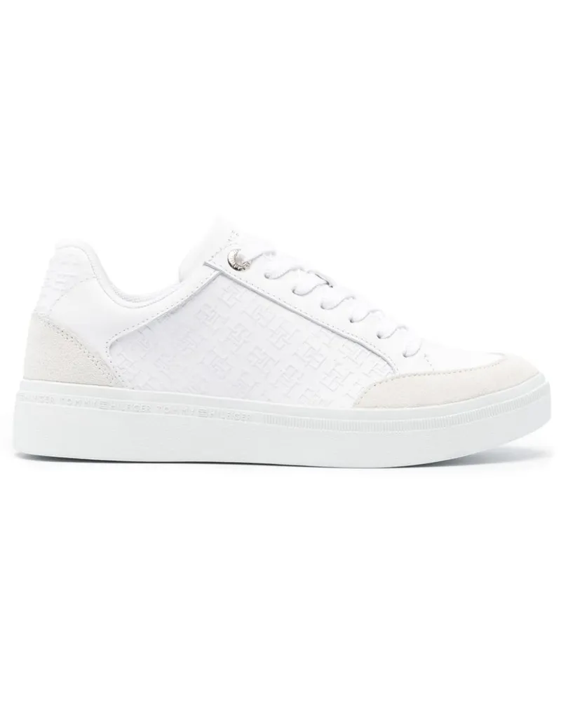 Tommy Hilfiger Sneakers mit Logo-Prägung - Weiß Weiß