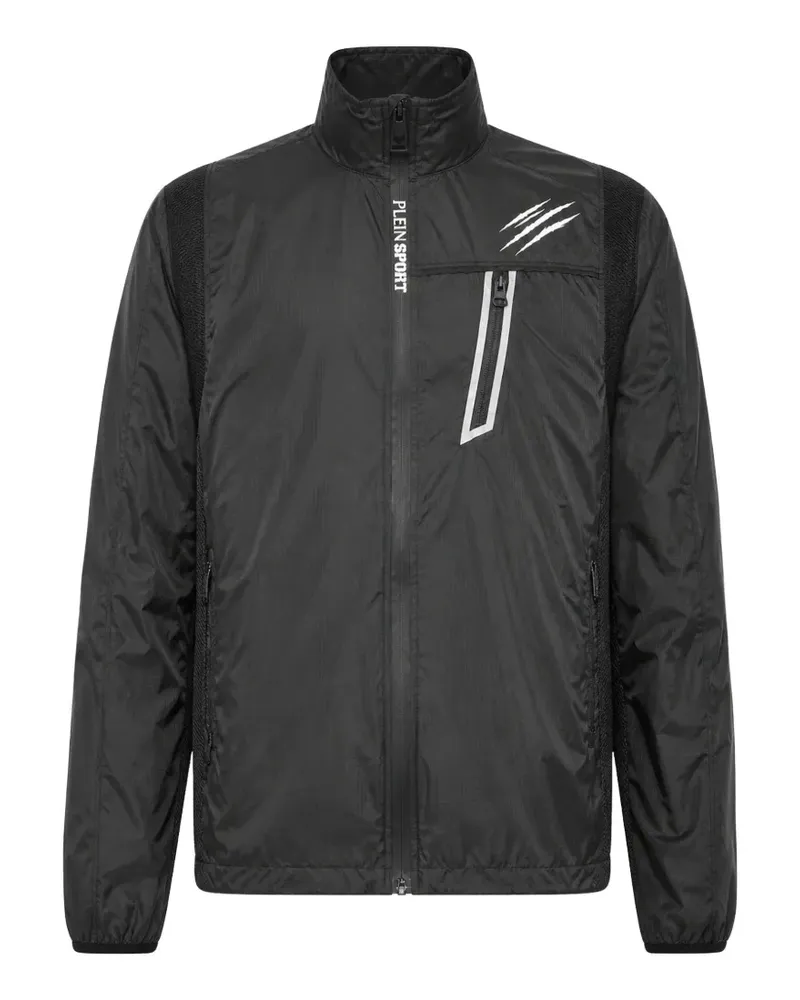 Philipp Plein Jacke mit Logo-Print - Schwarz Schwarz
