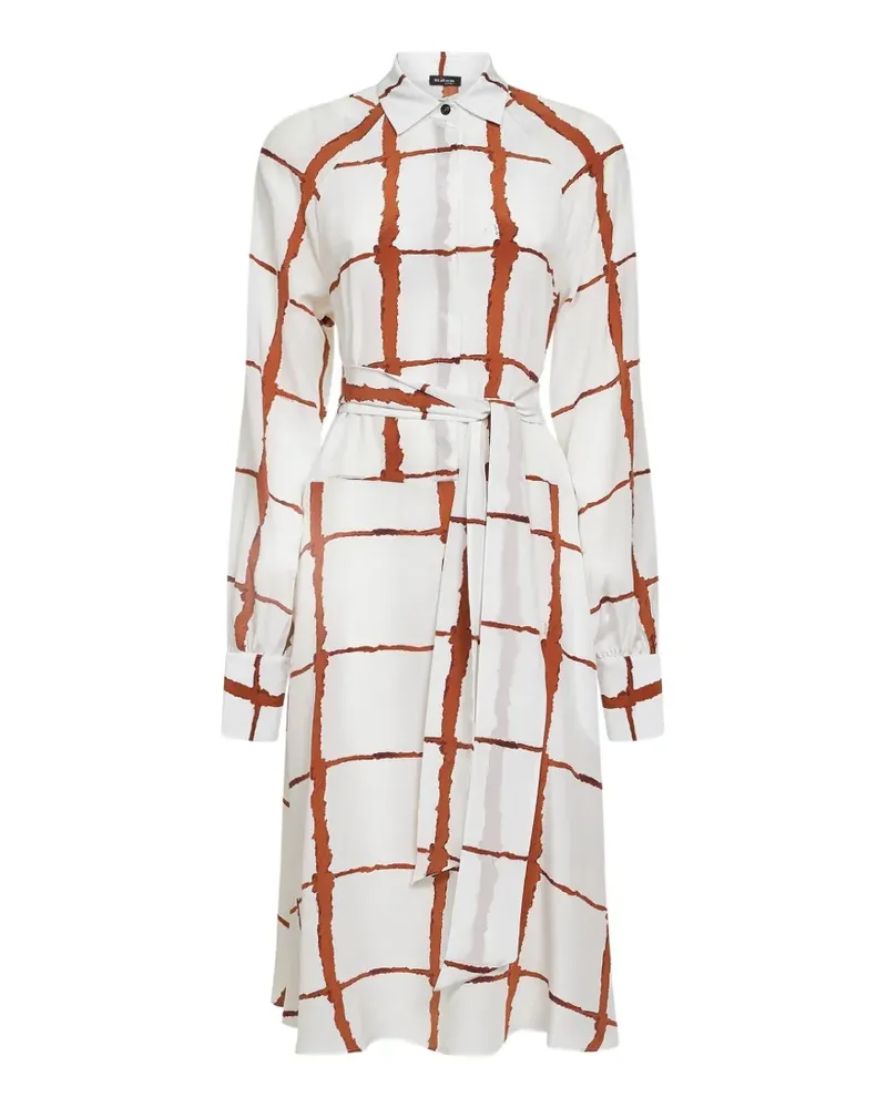 Kiton graphic-print midi dress - Weiß Weiß