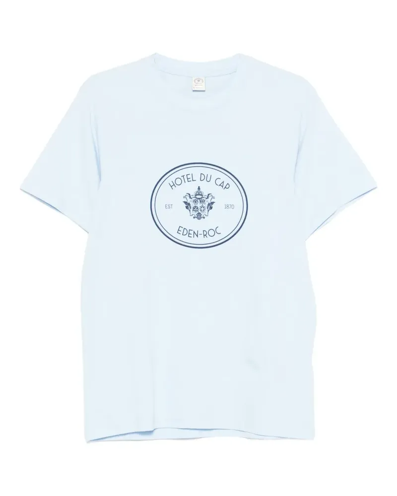 SPORTY & RICH Eden T-Shirt mit grafischem Detail - Blau Blau