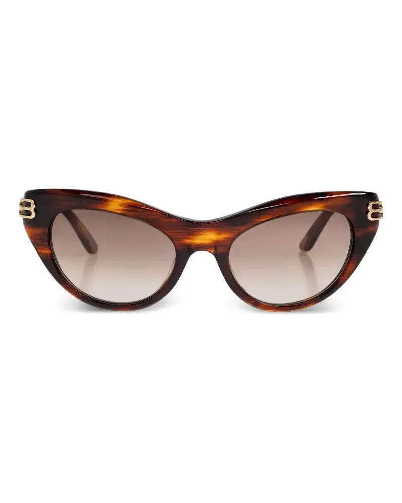 Balenciaga tortoiseshell-effect cat-eye sunglasses - Braun Braun