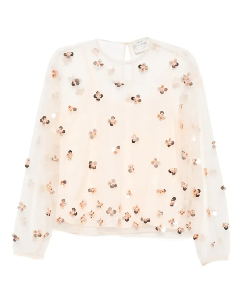 forte_forte Bluse mit Pailletten - Nude Nude