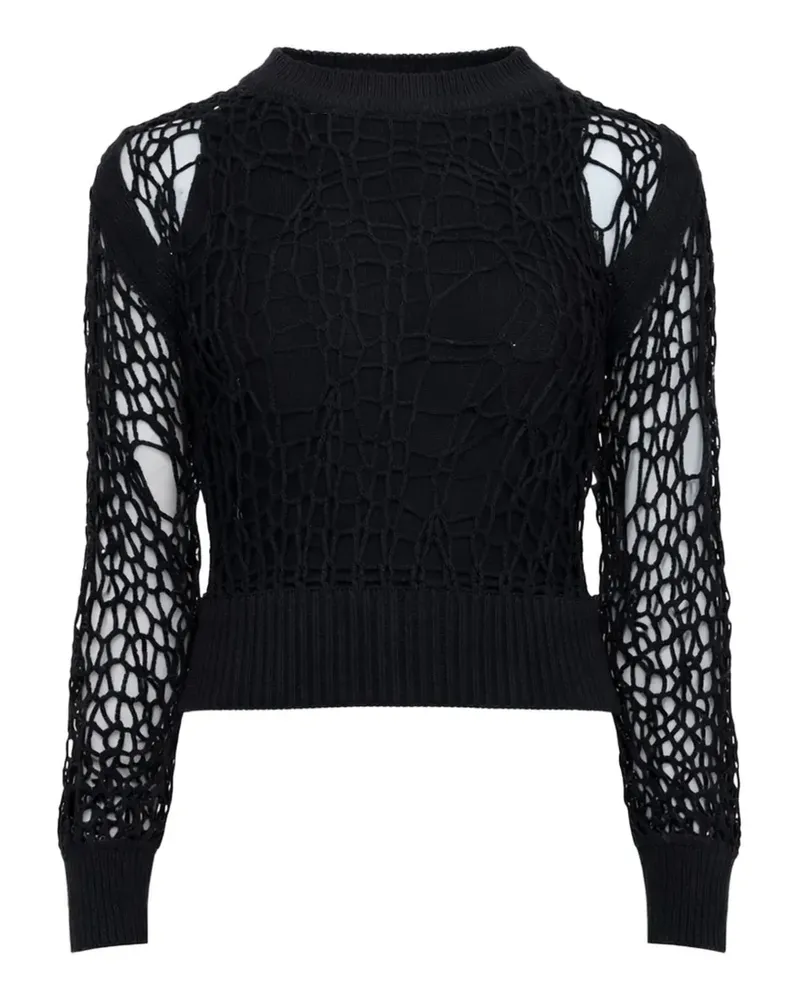 Maison Margiela Pullover mit geripptem Saum - Schwarz Schwarz