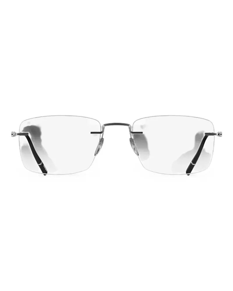 Silhouette Rahmenlose Brille mit eckigen Gläsern - Silber Silber