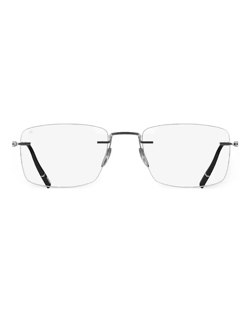 Silhouette Rahmenlose Brille mit eckigen Gläsern - Silber Silber