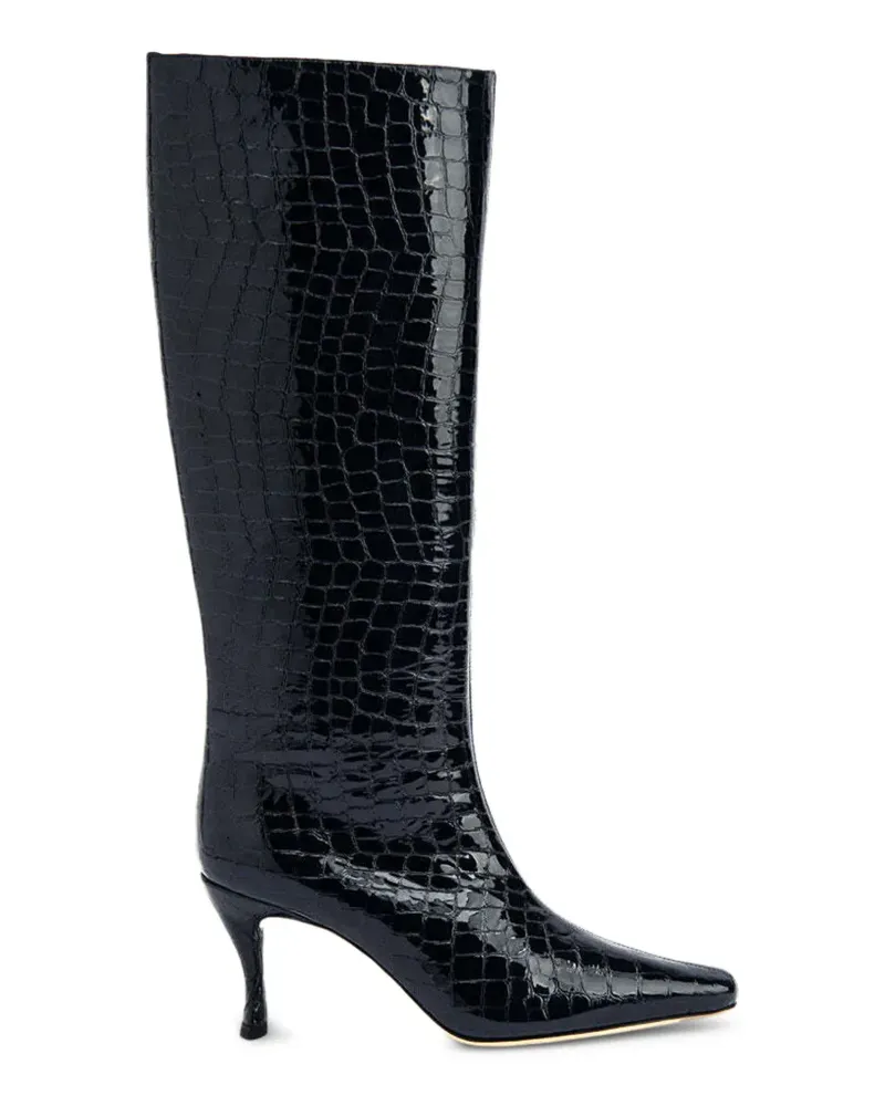 by FAR Stevie 42 crocodile-embossed leather boots - Blau Blau