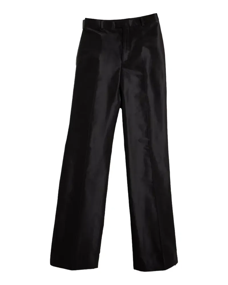 Gucci satin-finish pressed-crease trousers - Schwarz Schwarz
