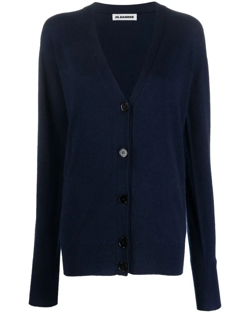 Jil Sander Geknöpfter Kaschmircardigan - Blau Blau