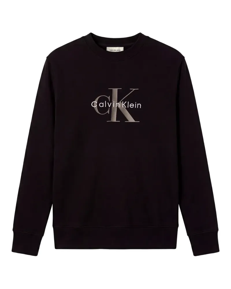 Calvin Klein Pullover mit Logo-Print - Schwarz Schwarz