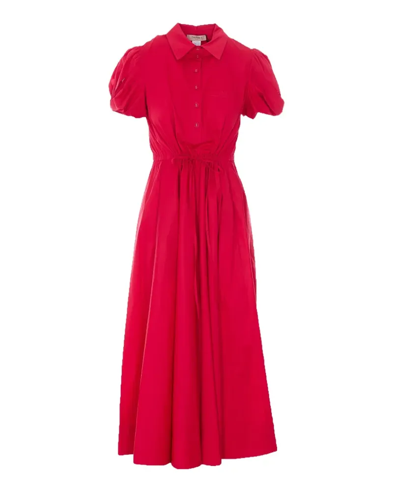 Twin-Set balloon-sleeve midi dress - Rot Rot