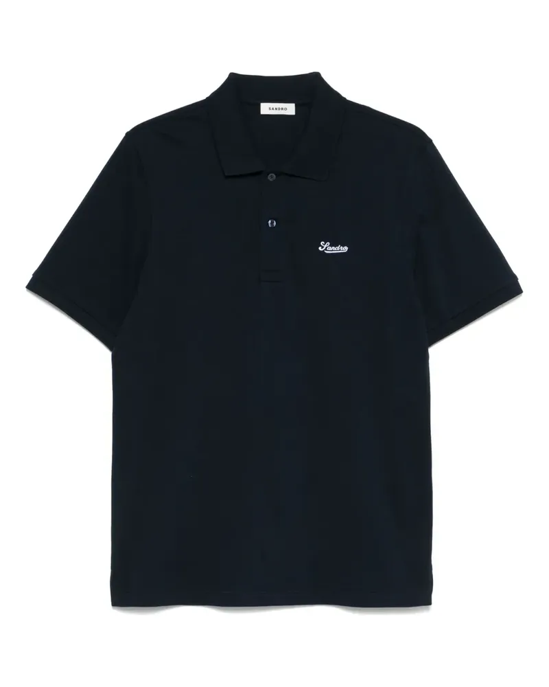 Sandro Poloshirt aus Piqué - Blau Blau