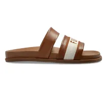 Sandalen mit Logo-Streifen - Braun