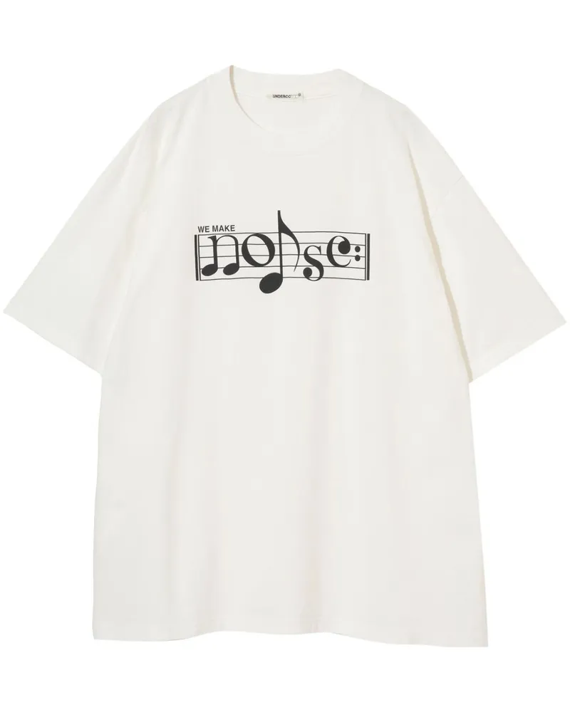 Undercover T-Shirt mit Musik-Print - Weiß Weiß