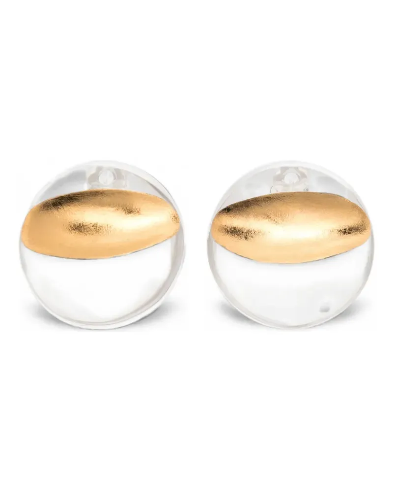 Monies Ohrclips im Metallic-Look - Gold Gold