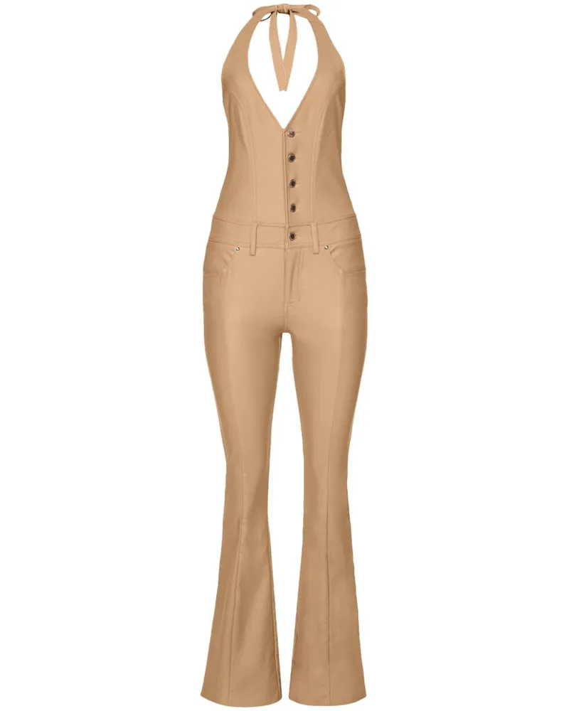 Retrofête Cynthia Neckholder-Jumpsuit - Nude Nude