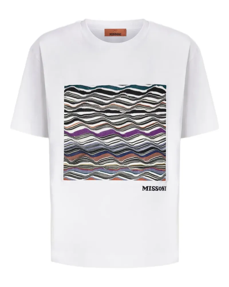 Missoni T-Shirt mit Wellenmuster - Weiß Weiß